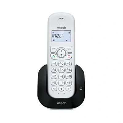 Imagen de VTech CS1550 Teléfono inalámbrico DECT de Doble Carga con contestador, Bloqueo Llamadas, identificación Llamadas/Llamada en Espera, Altavoz Manos Libres, Pantalla y Teclado retroiluminados