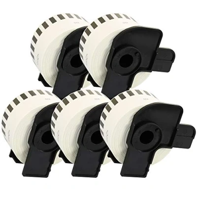Imagen de Cartridges Kingdom DK22225 DK 22225 (38mm x 30.48m) Etiquetas continuas compatibles para Brother P Touch Impresoras 5 Pack