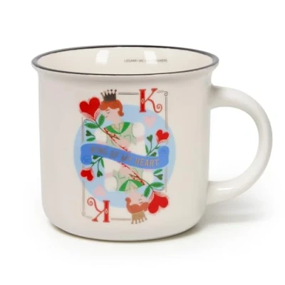 Imagen de Legami taza Cuppuccino de porcelana New Bone China, desayuno, café té lavable en lavavajillas, tema King, diámetro 10 cm, capacidad 350 ml