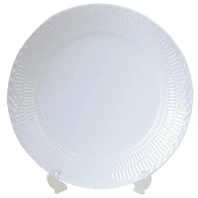 Imagen de Royal Copenhagen White Fluted Half Lace Plato (porcelana, 27 cm), color blanco