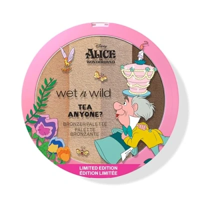 Imagen de Wet n Wild Alice nel Paese delle Meraviglie &#039;Tea Anyone?&#039;, Palette in 4 Tonalità Calde di Bronzer per il Viso, Miscelabili un Finish Setoso e Radioso