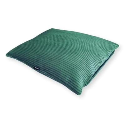 Imagen de 4L Textil ZOE cojín para Perros, Mullido, de Pana con Funda y Cremallera, cómodo Lavable (120x100 cm, Verde(Rayas))