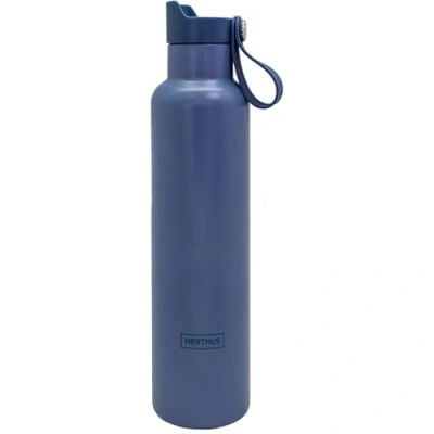 Imagen de NERTHUS FIH 1342 Botella Deportiva CLICK &amp; DRINK! de Doble Pared 750 ml con Tapón Clic, Hidratación y Estilo en un Diseño Premium Azul
