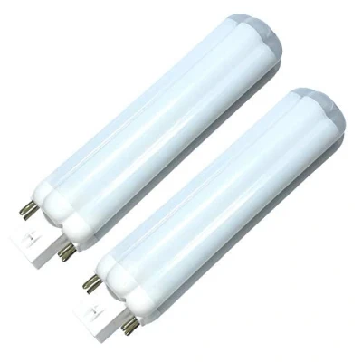 Imagen de bombilla LED Gx24Q de 9W base 4 pines, lámpara retrofit PL natural 4000 K luz diurna 20W CFL repuesto GX24 para mesa lectura sin azul UV GX24d 1 2 3,