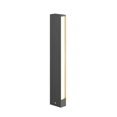 Imagen de Lucande bolardo luminoso LED Lirka, 2 luces, gris, metal, 60cm