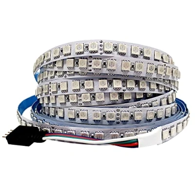 Imagen de Tesfish Tiras LED RGB 24V, 5M Tira de Luces SMD 5050 IP20 600 LEDs que cambia Color Luz para Dormitorio, Decoración Cocina
