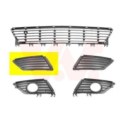 Imagen de VAN WEZEL 3779592 Rejilla Parachoques Delante, derecha para vehículos sin faro antiniebla OPEL: Corsa C Hatchback, Combo Tour norauto, oscaro,