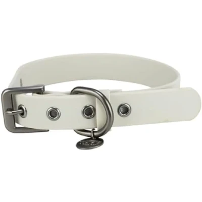 Imagen de TRIXIE Collar para Perro CityStyle L XL: Cuello 50 57 cm/30 mm Gris Claro de PVC Perros pequeños medianos Ajustable, Impermeable y Lavable, 1971816