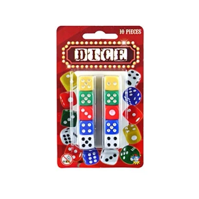 Imagen de HENBRANDT Juego de Dados Seis Caras Colores (D6) Paquete 10
