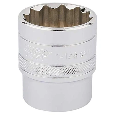 Imagen de Draper 33727 Llave de vaso imperial cromo pulido 1/2 pulgada, tamaño 1.1/8 pulgadas
