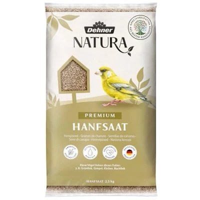 Imagen de Dehner Natura Comida para pájaros Silvestres, Semillas de cáñamo, 2,5 kg