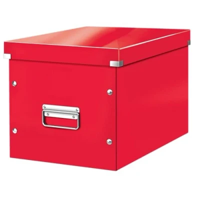 Imagen de Leitz WOW Caja de Almacenamiento Grande, Gama Click &amp; Store, Grande en Forma Cubo Roja, 61080026