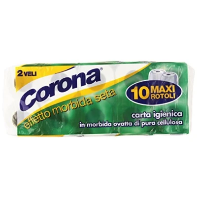 Imagen de Corona Papel higiénico de suave guata celulosa pura, 2 capas 10 rollos