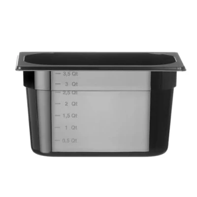 Imagen de HENDI Recipiente Gastronorm 1/4 PC Negro 4 L 265x162x(H) 150 mm