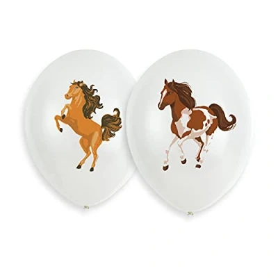 Imagen de amscan 6 globos de látex Pony Caballos Flores 27,5 cm
