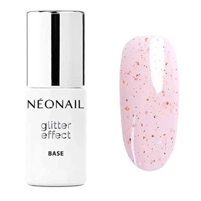 Imagen de NEONAIL Pintauñas Semipermanentes 7,2 ml Base Coat Semipermanente Glitter Effect Pink Sparkle Esmaltes Para Uñas Gel Manicura Esmalte UV Led Laca De