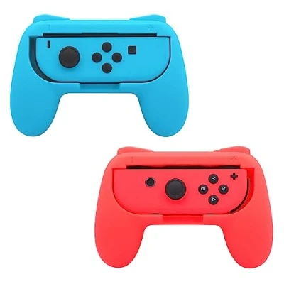 Imagen de INF Asas compatibles con Nintendo Switch Joy con, para Controles Paquete de 2, Color Rojo/Azul