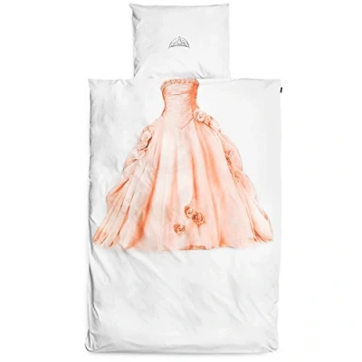 Imagen de SNURK funda para edredón de 135x200 cm y almohada 80x80 con diseño princesa ideal habitación infantil
