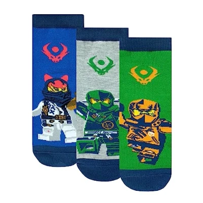 Imagen de LEGO Ninjago Pack de 3 Calcetines Ninja para Niños Algodón 37 40 cm