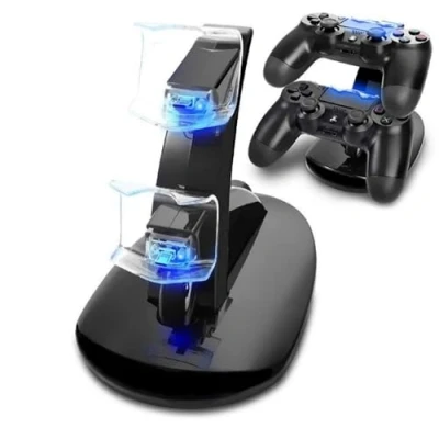 Imagen de BARAC Cargador para Mando PS4, estación de Carga con PS 4 rápida indicador LED, Sony Playstation 4/PS4/Pro/slim
