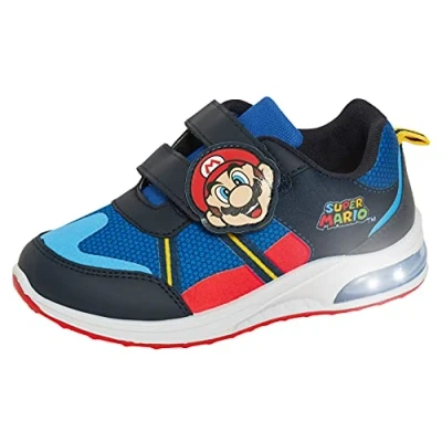 Imagen de Super Mario Brothers Zapatillas deportivas para niños con luces intermitentes de Nintendo, Blue, 32 EU