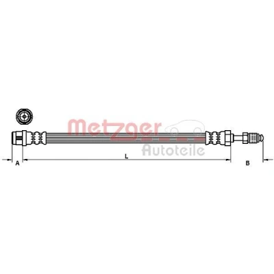 Imagen de METZGER 4110120 Latiguillos de Freno 689 VOLKSWAGEN: Touareg I