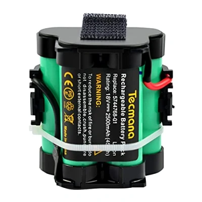 Imagen de Tecmana 18V 2,5Ah Batería para Gardena Mähroboter R38Li, R40Li, R45Li, R50Li, R70Li, R75li, R80Li, 124562 Husqvarna Automower 105, 305, 308, 308x Flymo Robotic Lawnmower 1200R