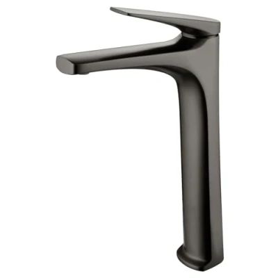 Imagen de MICE Grifo Monomando con caño alto para lavabo fabricado en latón lavamanos Griferia Alta de (Black Gun Metal)