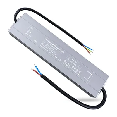 Imagen de REYLAX Fuente de Alimentación LED 24V 150W 6.25A, IP67 Imperméable Transformador Exterior, Alimentacion 220/230V a DC 24V, Voltaje Constante Driver, para Tira y G4 MR16 Luces