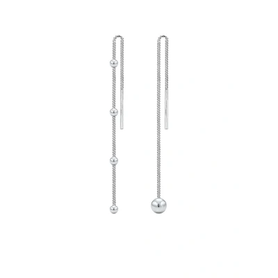 Imagen de Elli GEO Kugel Asymmetrisch Durchziehen Pendientes, Mujer, Talla: One Size, Silver