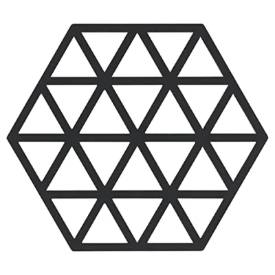 Imagen de Zone Denmark Trivet Triangles Black 16 x 14 cm