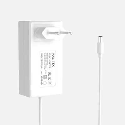 Imagen de PAUTIX Tira de luz LED Enchufe UE DC24V 3A Fuente alimentación para Tiras LED, AC100 240 Adaptador corriente controladores enchufable máxima 72W (Blanco)
