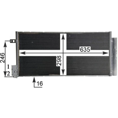 Imagen de MAHLE ORIGINAL AC 505 001S Condensador con secador 12 8,8 627 FIAT: Grande Punto Hatchback, II III Hatchback
