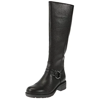 Imagen de Clarks Hearth RAE, Botas de Moda Mujer, Piel Negra, 35.5 EU