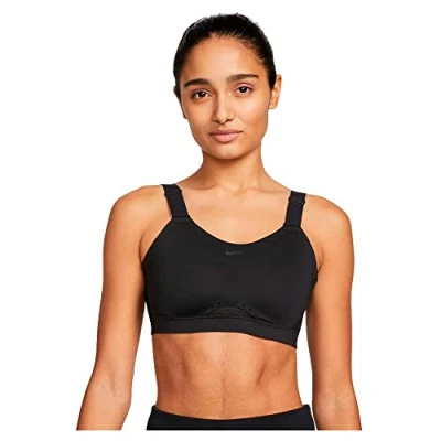 Imagen de Nike Performance W NK DF Alpha HS BRA Sujetadores deportivos con sujeción alta, Mujer, Talla: XXLxA B, Black/black/dk smoke grey/(dk grey)