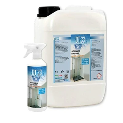 Imagen de Detergente y desincrustante antigoteo para plato de ducha paredes cristal + frasco vaporizador recambio DT33 5 L
