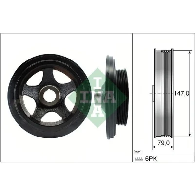 Imagen de INA 544 0142 10 Polea de Cigüeñal 147,00 MERCEDES BENZ: Vito Mixto, Sprinter 4 T Furgón, Furgón