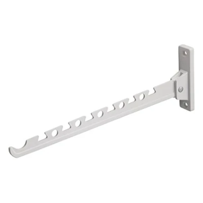 Imagen de Metafranc Ventilador de ropa blanco, 330 x 28 mm, capacidad carga 20 kg, material resistente, función plegado que ahorra espacio, barra para ropa, gancho pared, plegable, soporte colgar, 0250087