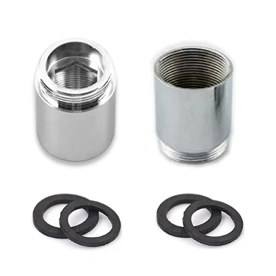 Imagen de HATOOLHA Juego de 2 adaptadores grifo latón (extensión grifo, 22 mm hembra a mm, macho roscado para purificador agua, color plateado 8120XTKJ