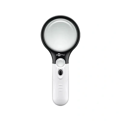 Imagen de Goobay lupa 41255 con luz LED, de lectura 2 aumentos y 12 para leer trabajar