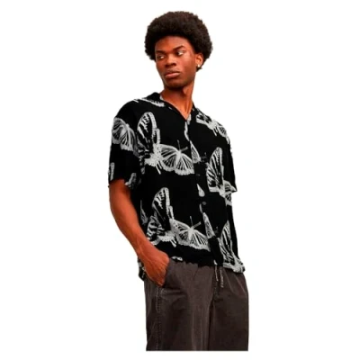 Imagen de Jack &amp; Jones Jcojeff Resort Relax Camisa, Hombre, Talla: Medium, White/black