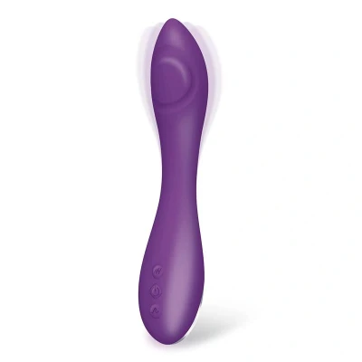 Imagen de Vibrador Punto G Función De Pulsación Usb Magnético Silicona Action No. Nine Con 7 Funciones Vibración Púrpura