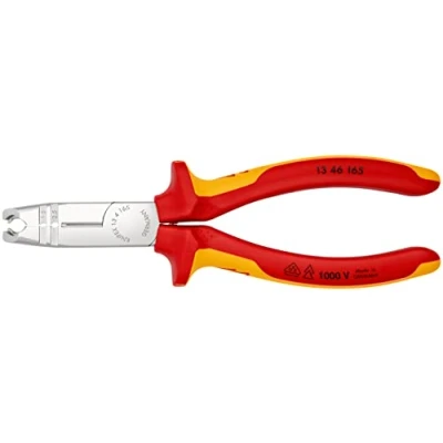 Imagen de Knipex Pelacables multifuncional cromado, aislados con fundas multicomponentes, según norma VDE 165 mm (cartulina autoservicio/blíster) 13 46 SB