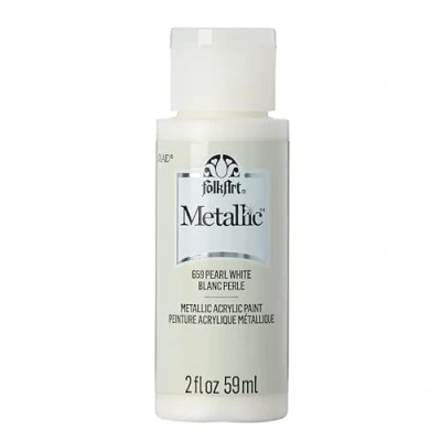 Imagen de Folk Art Metallic Acrylic Paint in Assorted Colors (2 oz), K659, Pearl White