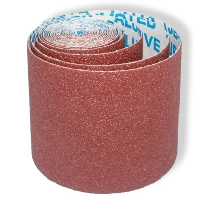 Imagen de rollo de papel lija premium, Rollos lijado, Juego 1 3 METROS x 93 mm.Rollo tela grano 400, abrasivo y flexible, para lijar, superficies contorneadas curvas