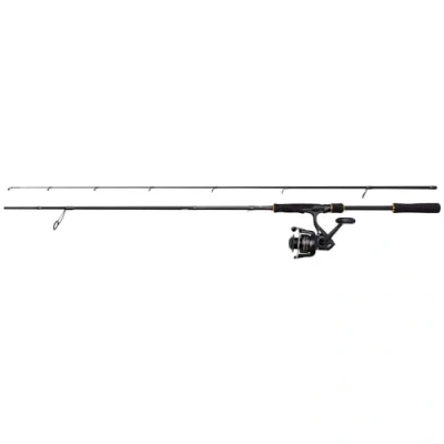 Imagen de PENN Wrath II Labrax Spinning Combo, Combo Caña y Carrete, Pesca en Mar, Lubina con señuelos metálicos, Duros o Blandos, Gran relación Calidad Precio Set, Unisex, Negro, 2.44m, 20 50 g
