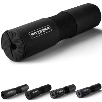 Imagen de Fitgriff® Almohadilla Barra Gimnasio con Funda, Protector Acolchado de Hip Thrust y Sentadillas para Cuello, Barbell Pad Squat Accesorios Gym (Black)