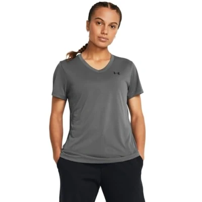 Imagen de Under Armour TECH Solid Camiseta deportiva, Mujer, Talla: Medium, Castlerock/black