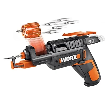 Imagen de WORX WX255 Atornillador 4V Cambio automático de puntas Adaptador sujeta tornillos Incluye kit luz LED Ligero y compacto Eficiencia atornillado