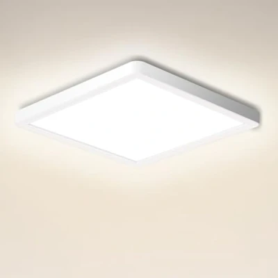 Imagen de Ouyulong Plafón Led Quadrt 18W 4000K 1620LM Plano para Salón Dormitorio Baño Cocina Sótano Balcón Ultra Thin Ø 23cm IP44 (1)